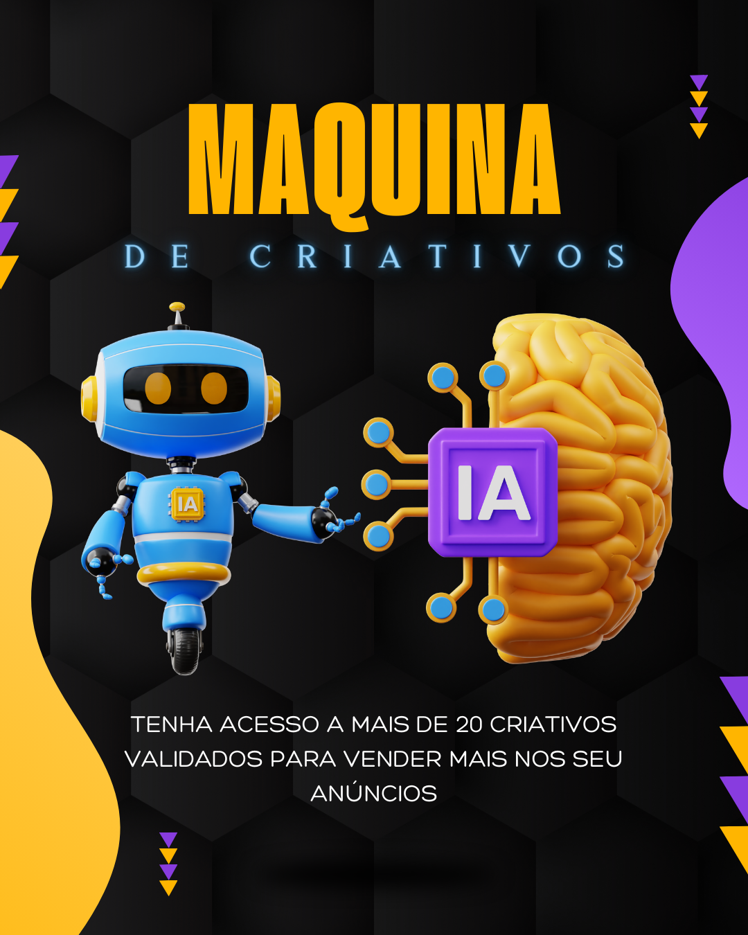 Post do instagram retrato o que é inteligência artificial colorido